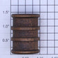 Lionel 209-SL O Gauge Stain w Lacquer Wood Barrel Approx. 1 3/8" H x 1" OD