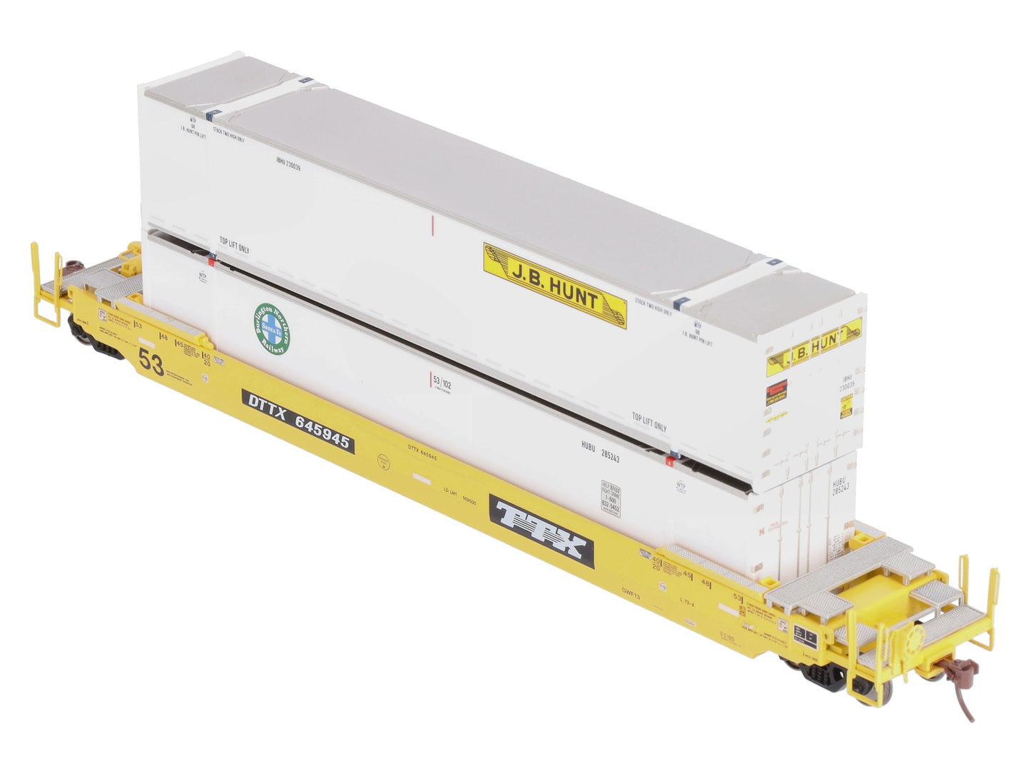 Rapido Trains 401009 HO Scalew Gunderson 53' TTX Husky Stack Car #645945