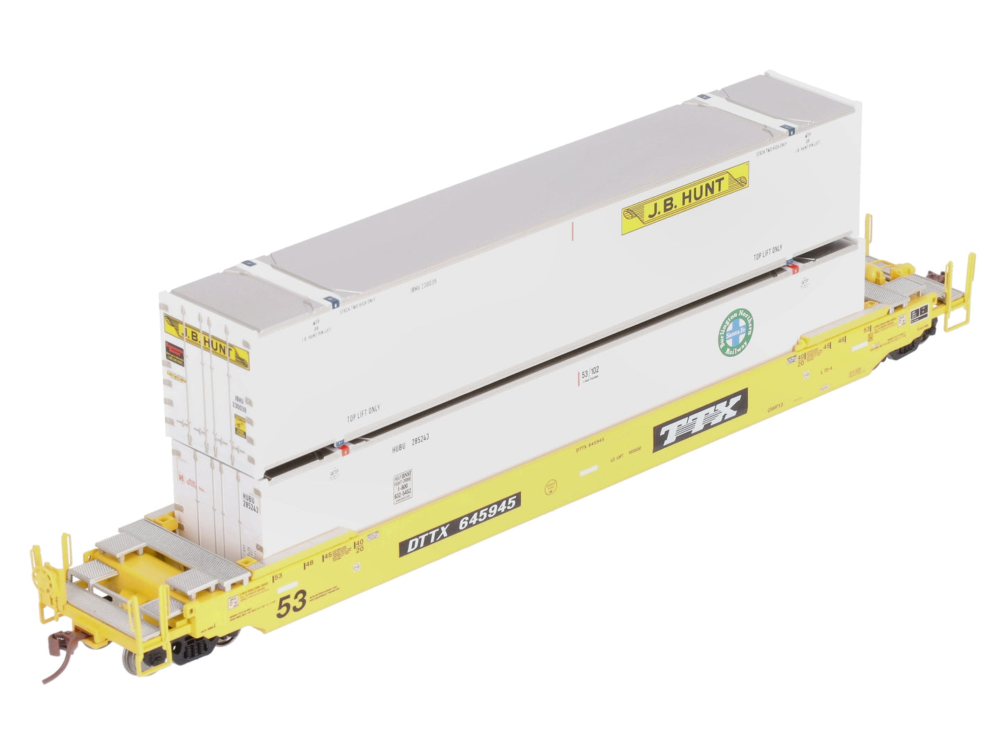 Rapido Trains 401009 HO Scalew Gunderson 53' TTX Husky Stack Car #645945
