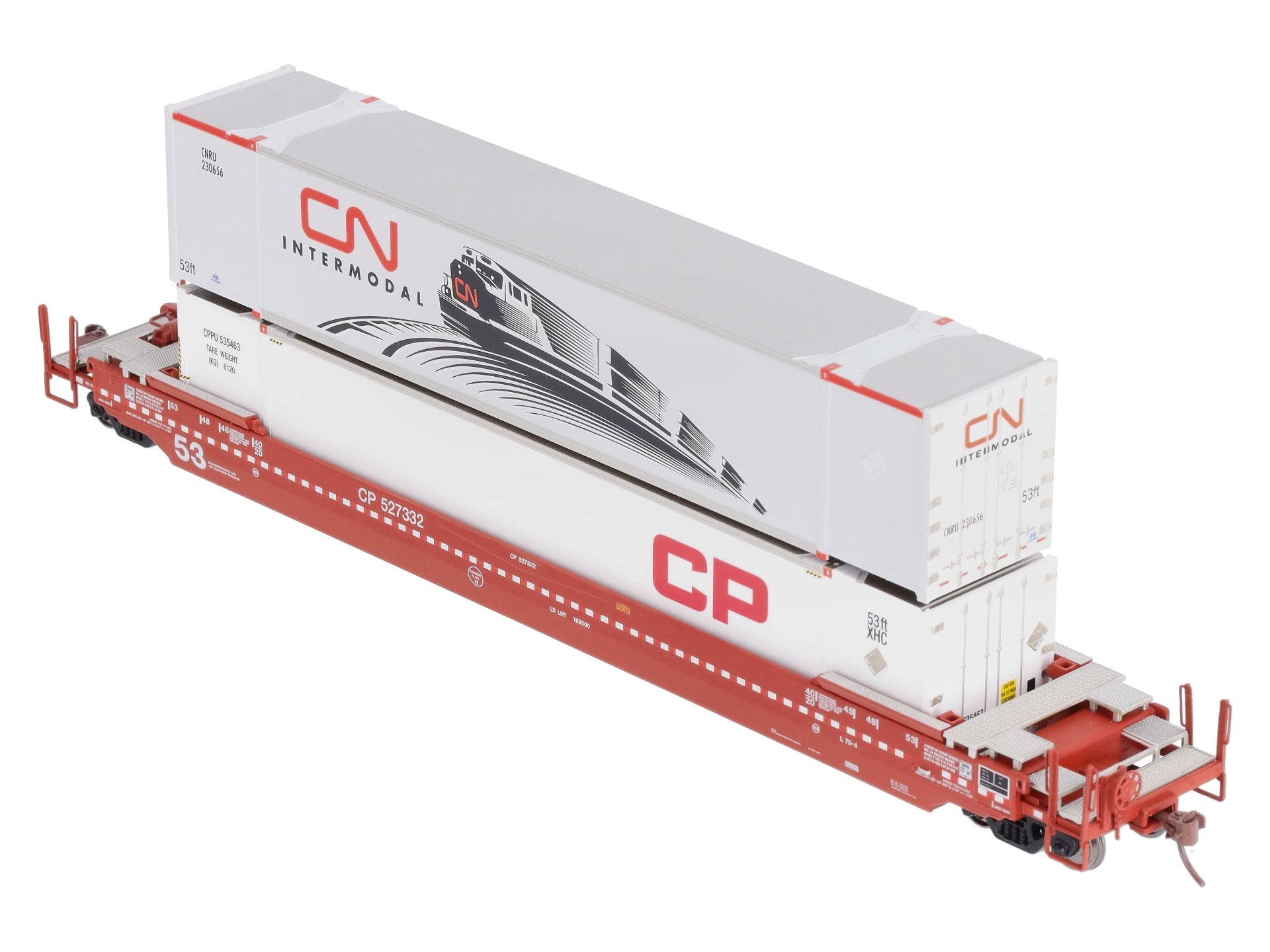 Rapido Trains 401004 HO Gunderson 53' Canadian Pacifc Husky Stack Car # 527332