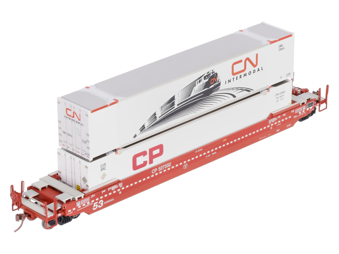 Rapido Trains 401004 HO Gunderson 53' Canadian Pacifc Husky Stack Car # 527332 LN/Box
