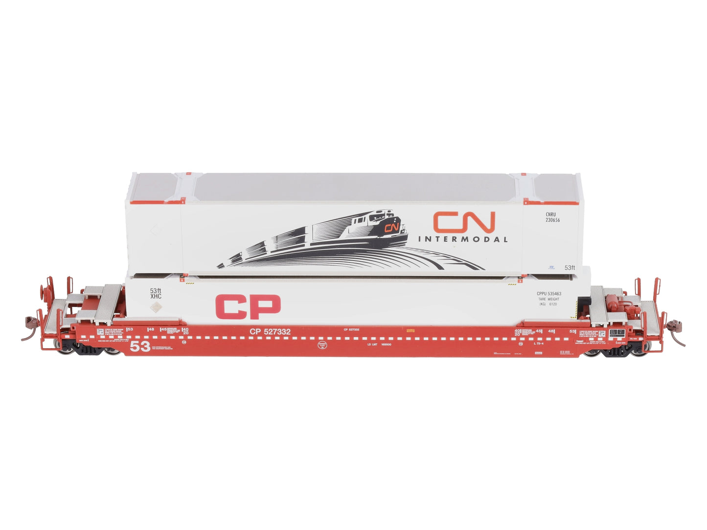 Rapido Trains 401004 HO Gunderson 53' Canadian Pacifc Husky Stack Car # 527332