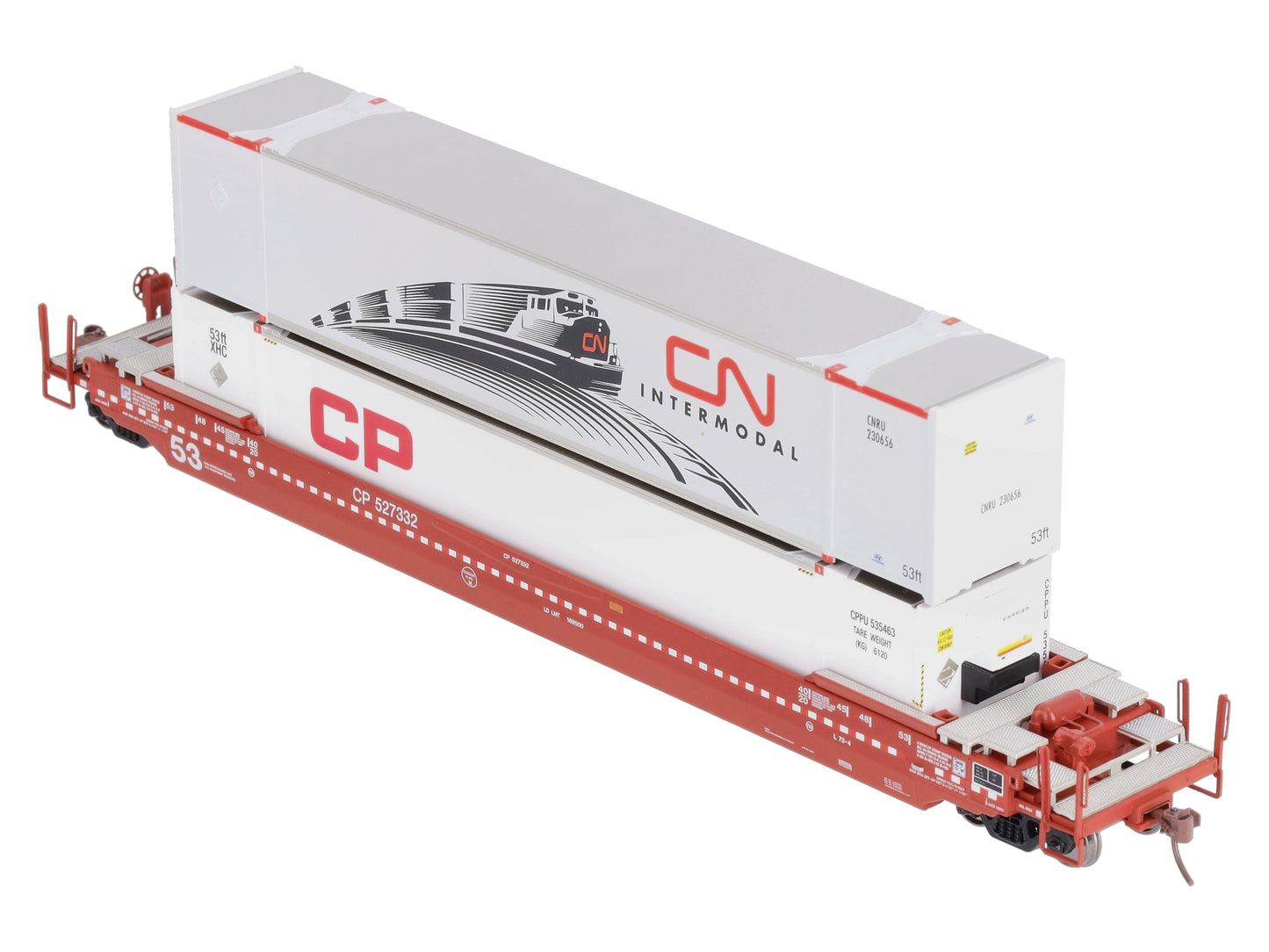 Rapido Trains 401004 HO Gunderson 53' Canadian Pacifc Husky Stack Car # 527332