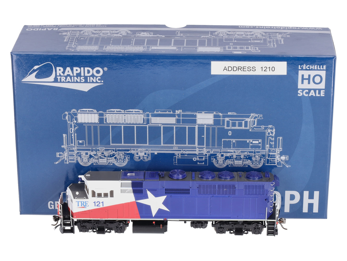 Rapido Trains 019526 HO TRE Lone Star F59PH Diesel Locomotive with Sound #121