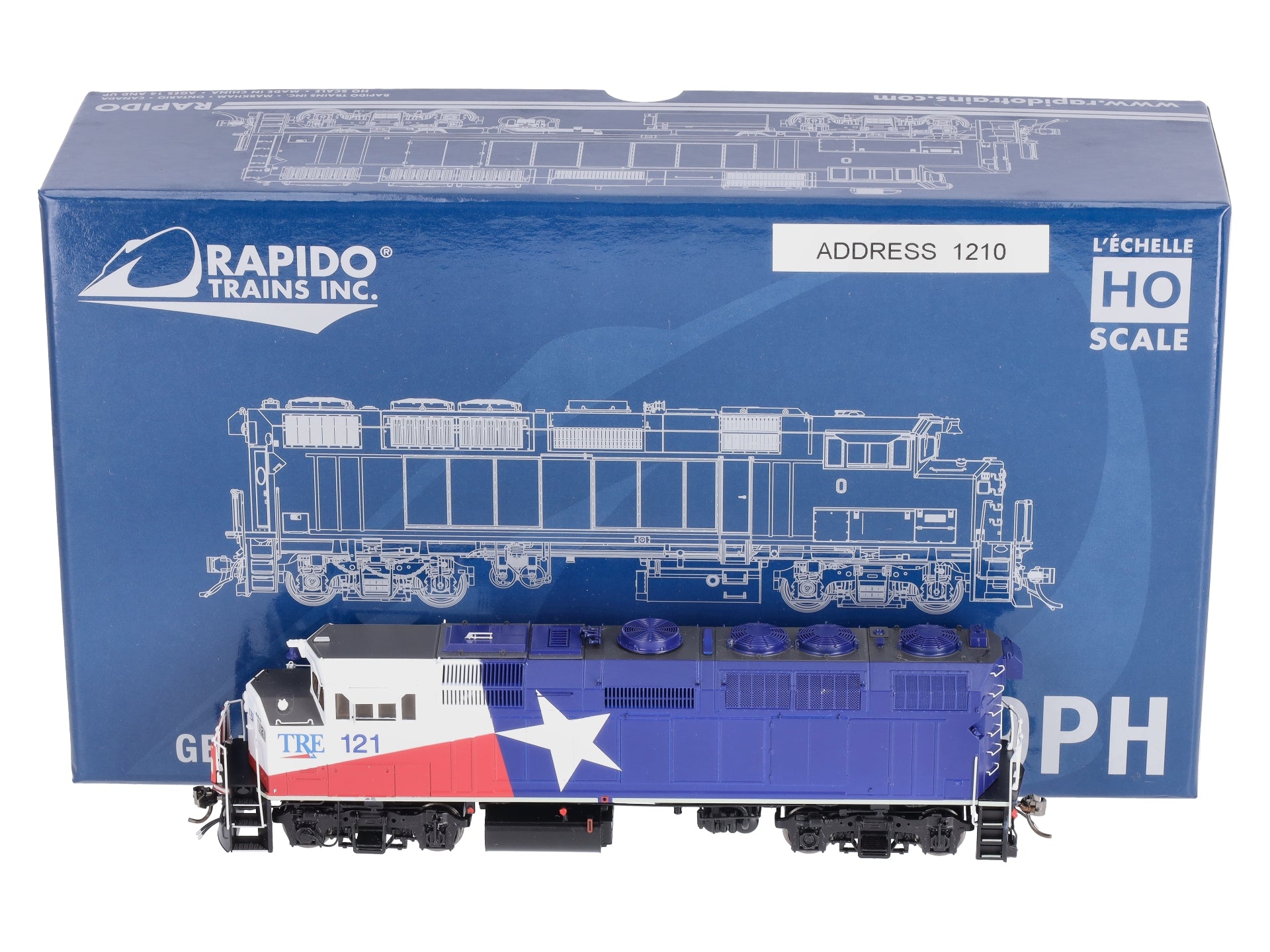 Rapido Trains 019526 HO TRE Lone Star F59PH Diesel Locomotive with Sound #121