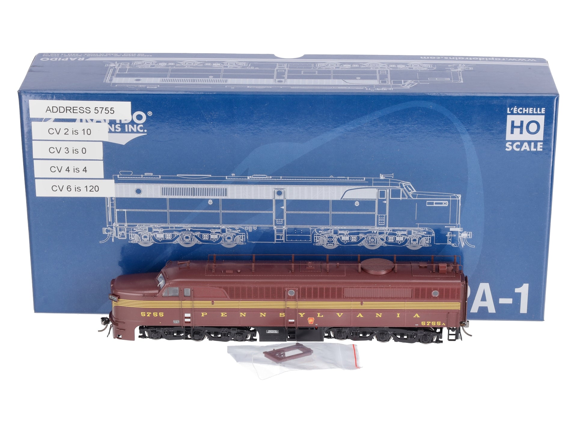 Rapido Trains 23529 HO Pensylvania Diesel Locomotive # 5755 w/ DCC & Sound
