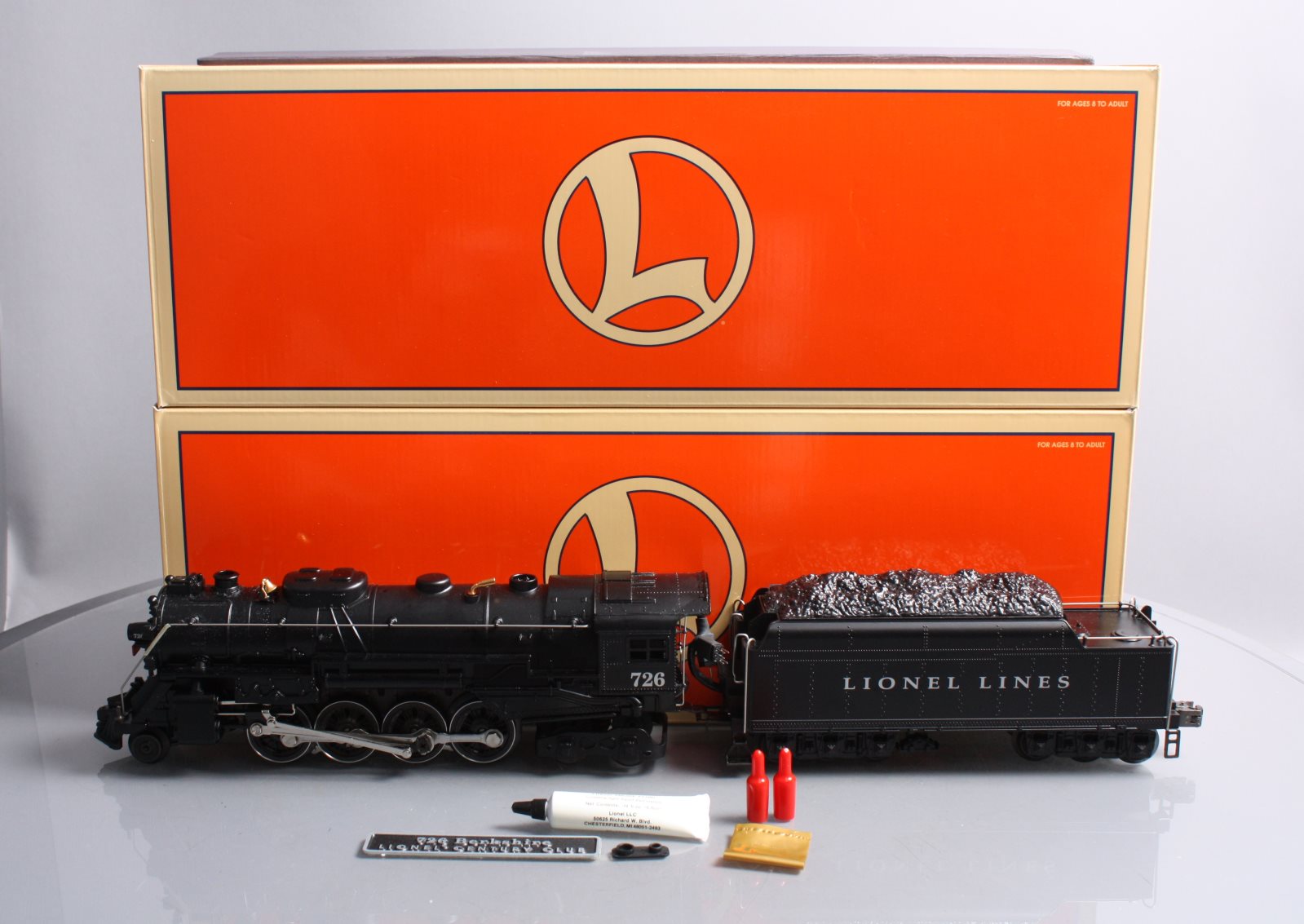 Lionel 6-18053 O Gauge Century Club Berkshire 2-8-4 Steam Loco & Tender #726 LN/Box