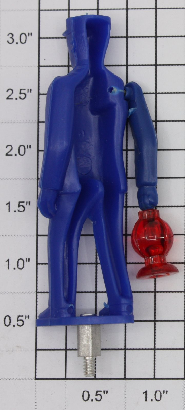 Lionel 145-27 Blue Gateman Figure with Arm and Lantern-Has Mounting Stud