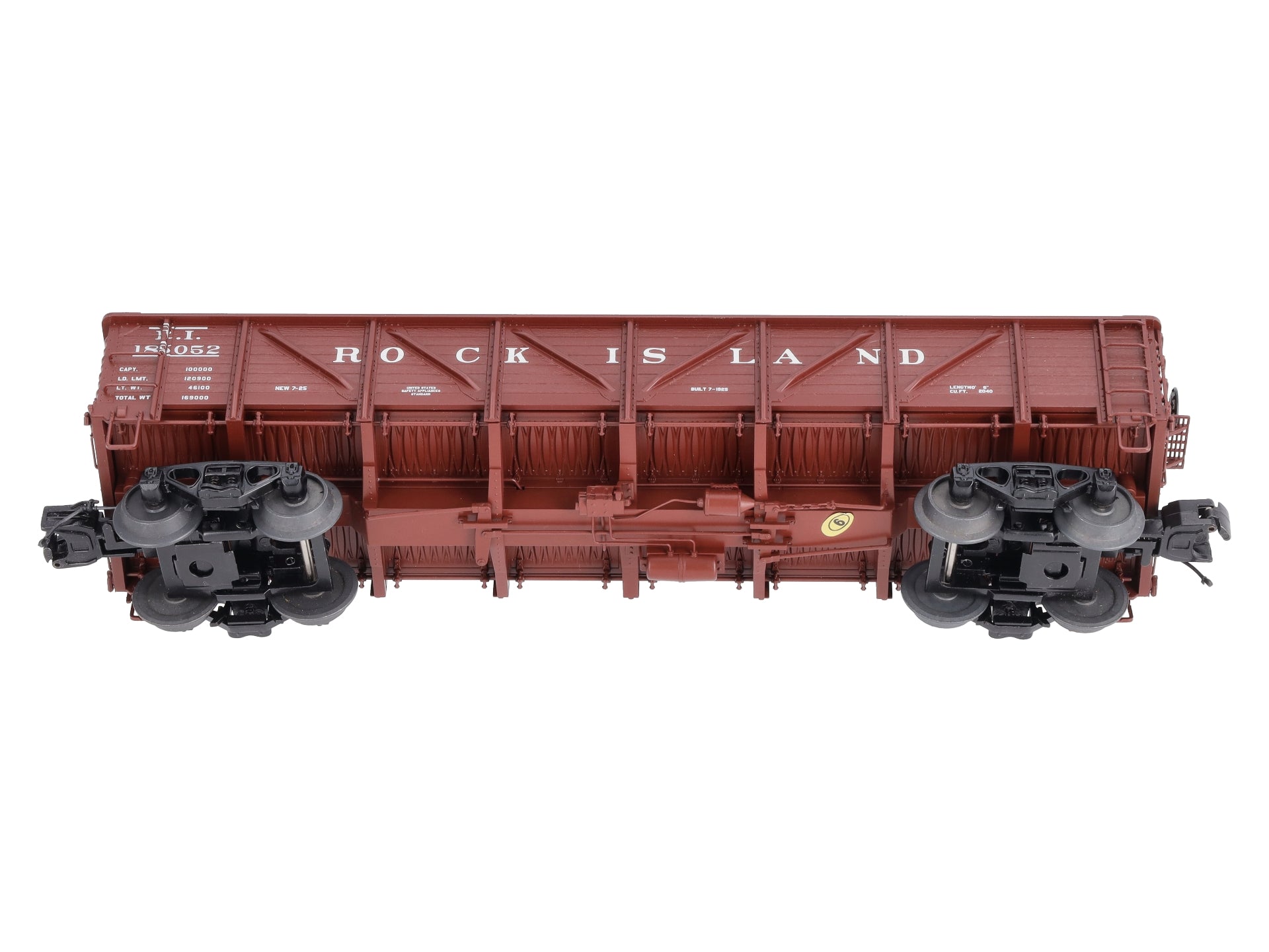 MTH 20-98087 Rock Island 50 Ton Drop Bottom Gondola #185097