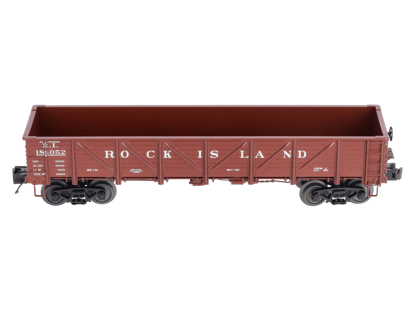 MTH 20-98087 Rock Island 50 Ton Drop Bottom Gondola #185097