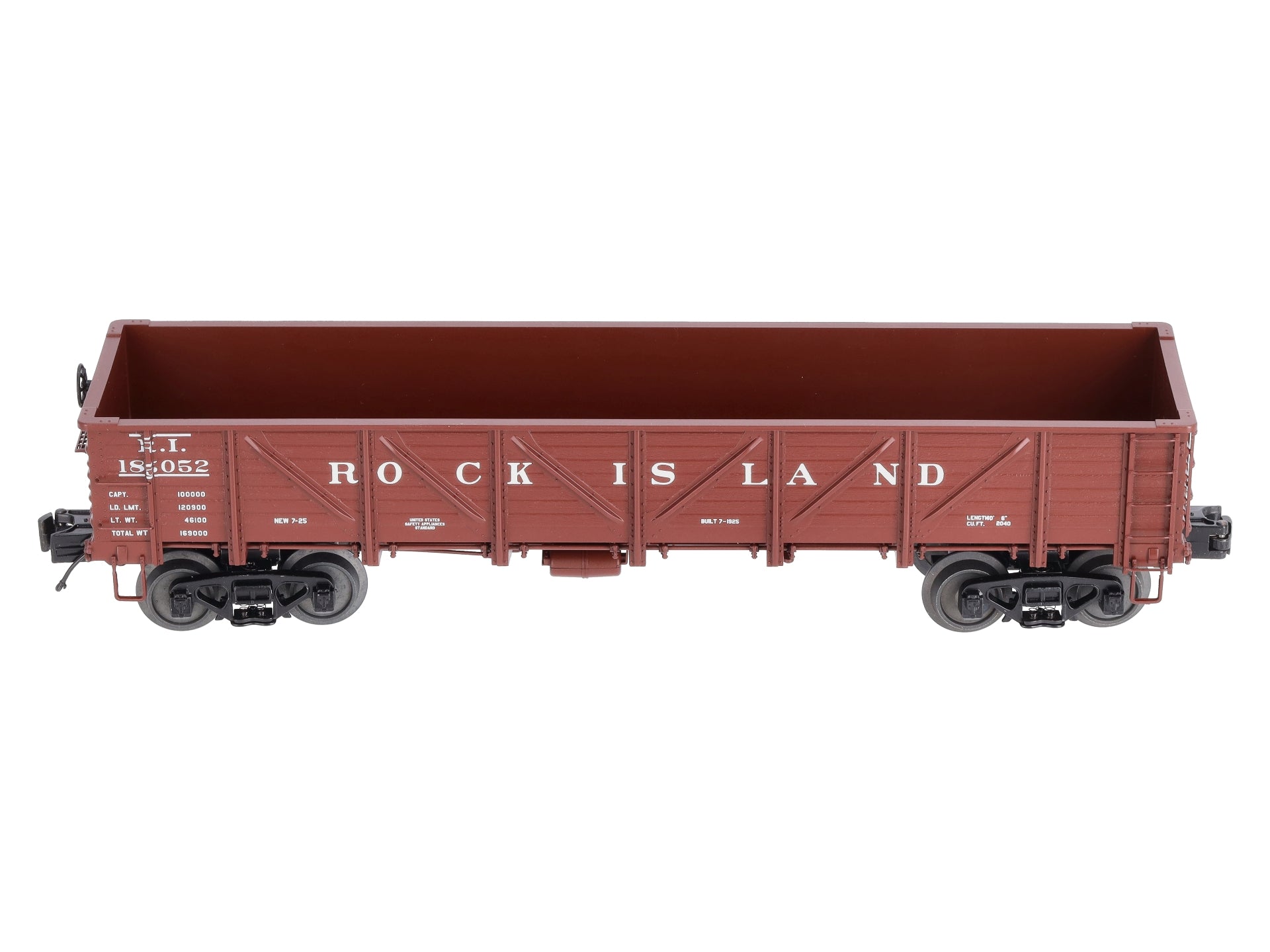 MTH 20-98087 Rock Island 50 Ton Drop Bottom Gondola #185097