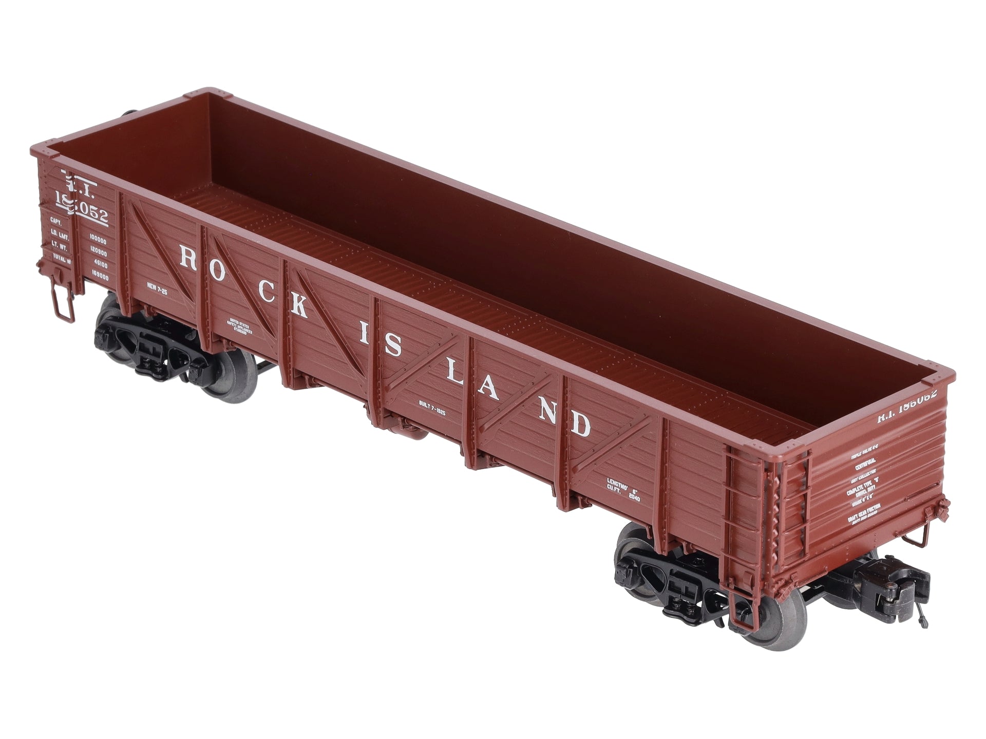 MTH 20-98087 Rock Island 50 Ton Drop Bottom Gondola #185097