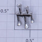Lionel 1776-13 Ornamental Chrome 5-Trumpet Horn