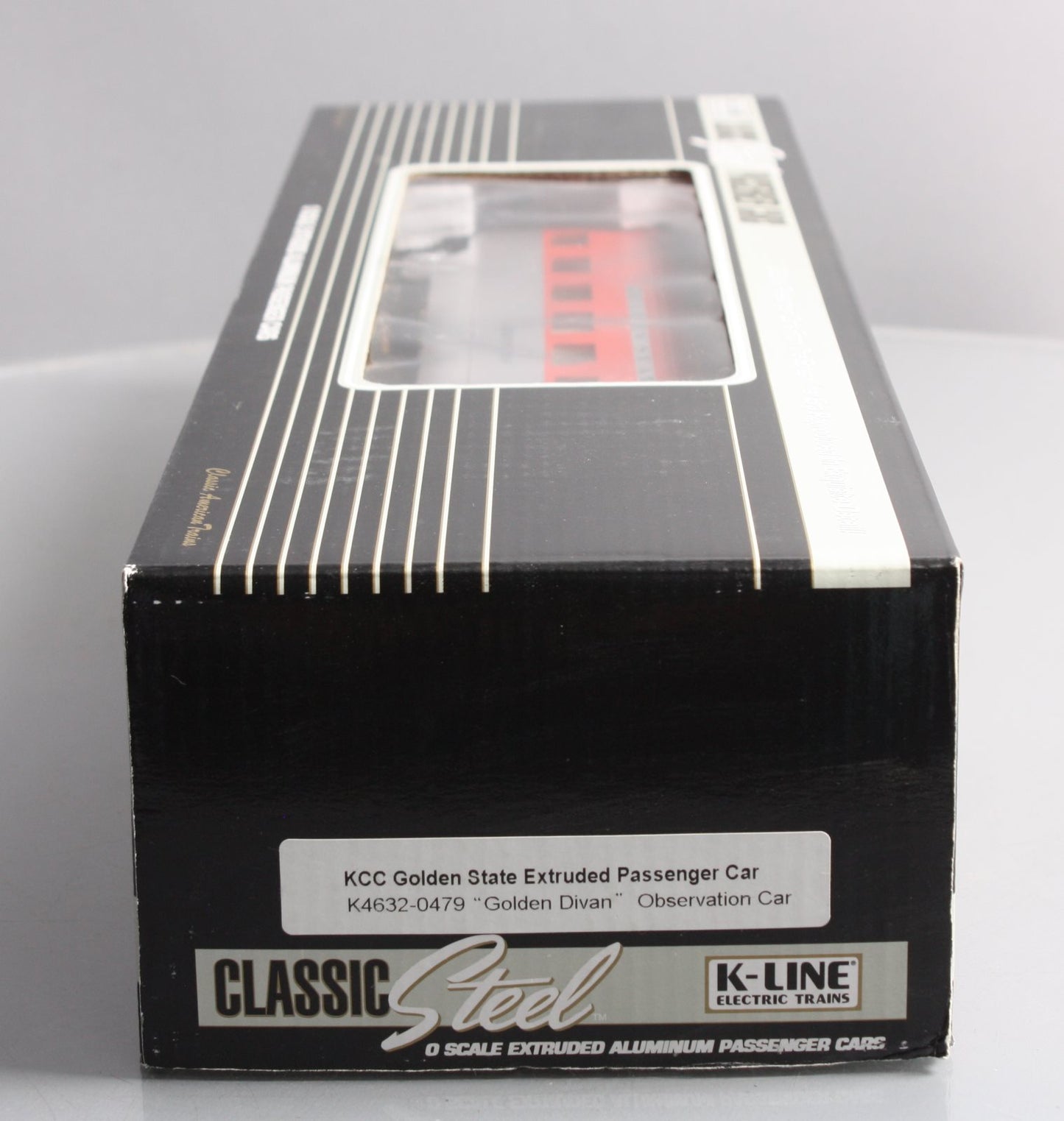 K-Line K4632-0479 O Rock Island "Golden Divan" 18" Aluminum Observation Car LN/Box