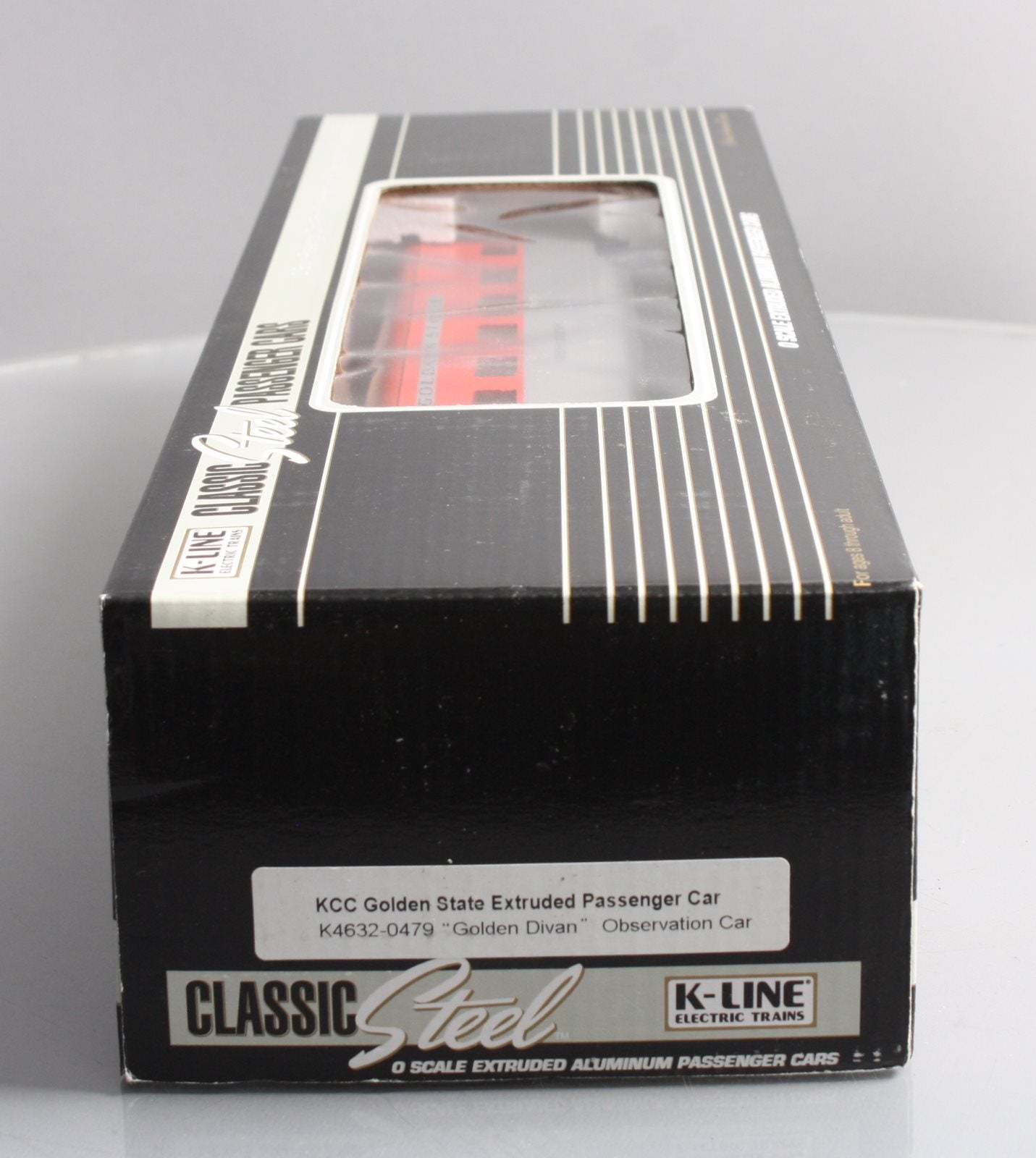 K-Line K4632-0479 O Rock Island "Golden Divan" 18" Aluminum Observation Car LN/Box