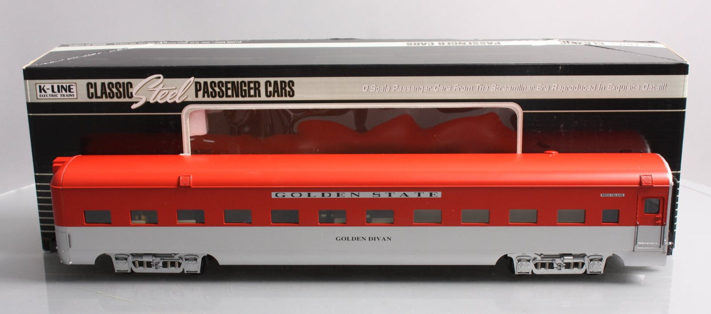 K-Line K4632-0479 O Rock Island "Golden Divan" 18" Aluminum Observation Car LN/Box