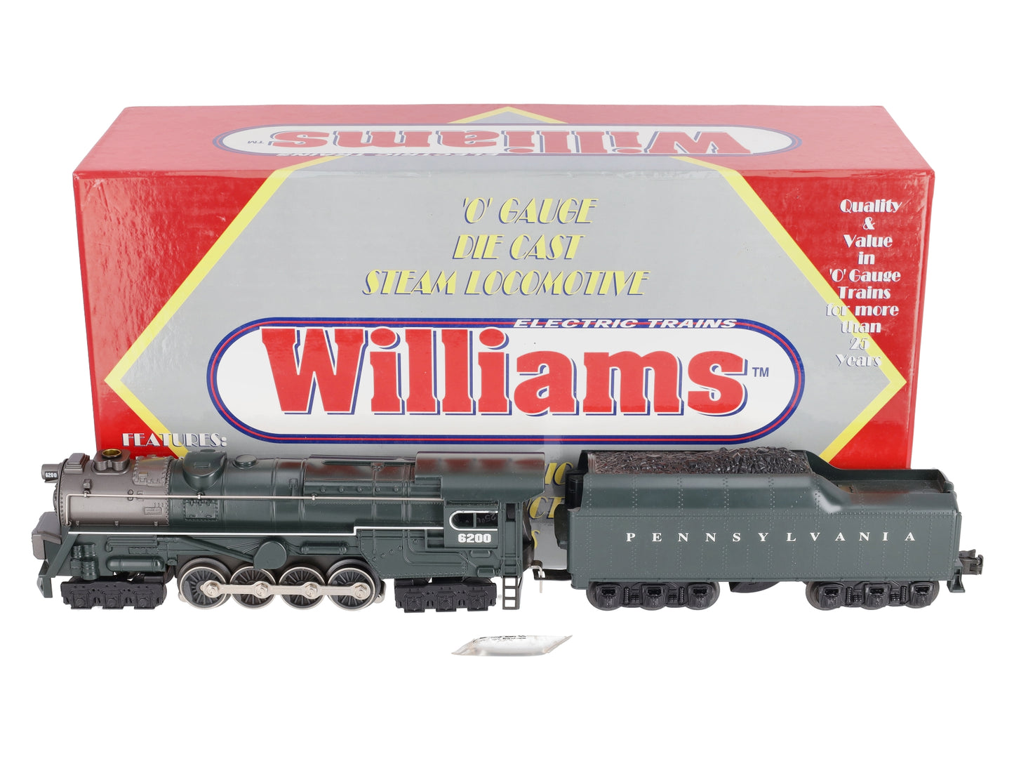 Williams 40401 O Gauge PRR 6-8-6 S-2 Turbine Steam Locomotive & Tender #6200