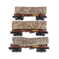 Lionel 6-19496 O West Side Lumber Skeleton Log Car (Set of 3) LN/Box