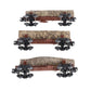 Lionel 6-19496 O West Side Lumber Skeleton Log Car (Set of 3) LN/Box