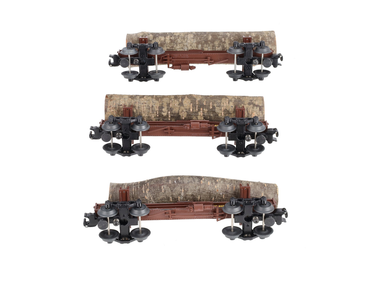 Lionel 6-19496 O West Side Lumber Skeleton Log Car (Set of 3) LN/Box