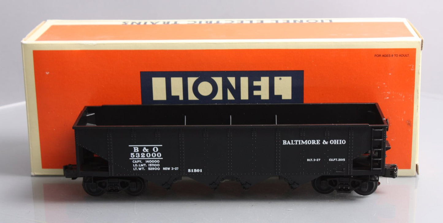 Lionel 6-51501 O Gauge Baltimore & Ohio Semi-Scale Die-Cast Hopper Car #532000 LN/Box