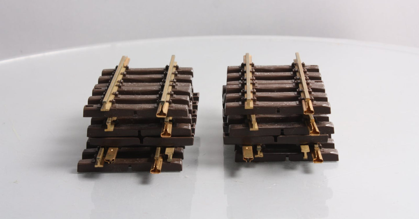 LGB 10150 G Scale 6" Brass 1/2 Straight Track Sections (8) LN/Box