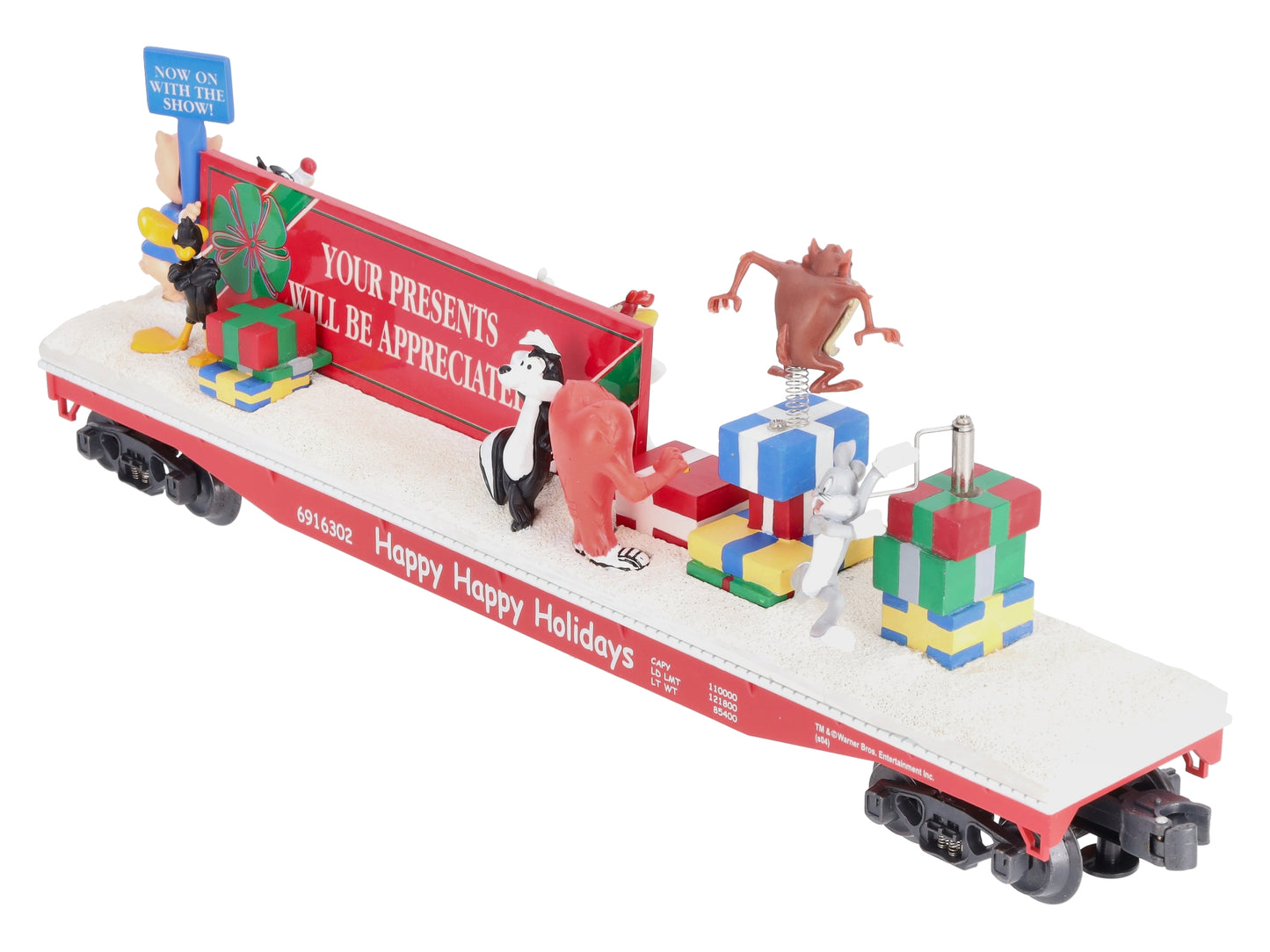 K-Line K691-6302 O Gauge Looney Tunes Holiday Operating Flatcar LN/Box