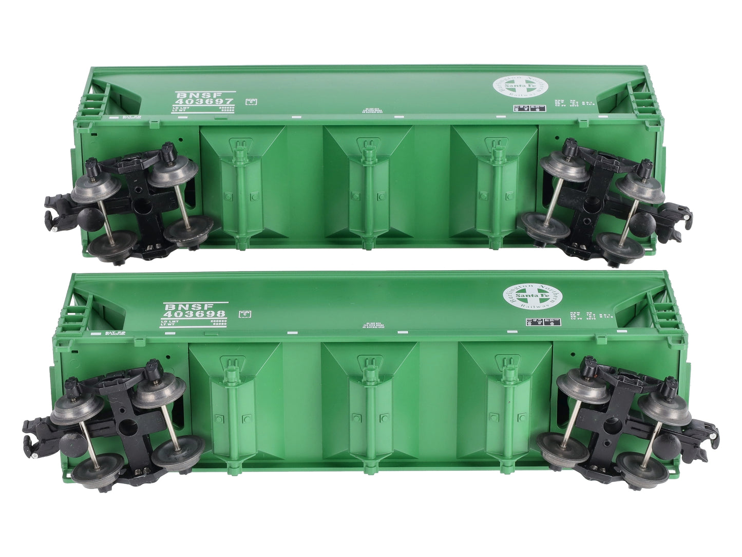 Lionel 6-21754 O Gauge BNSF ACF 3-Bay 2-Car Covered Hopper Set LN/Box