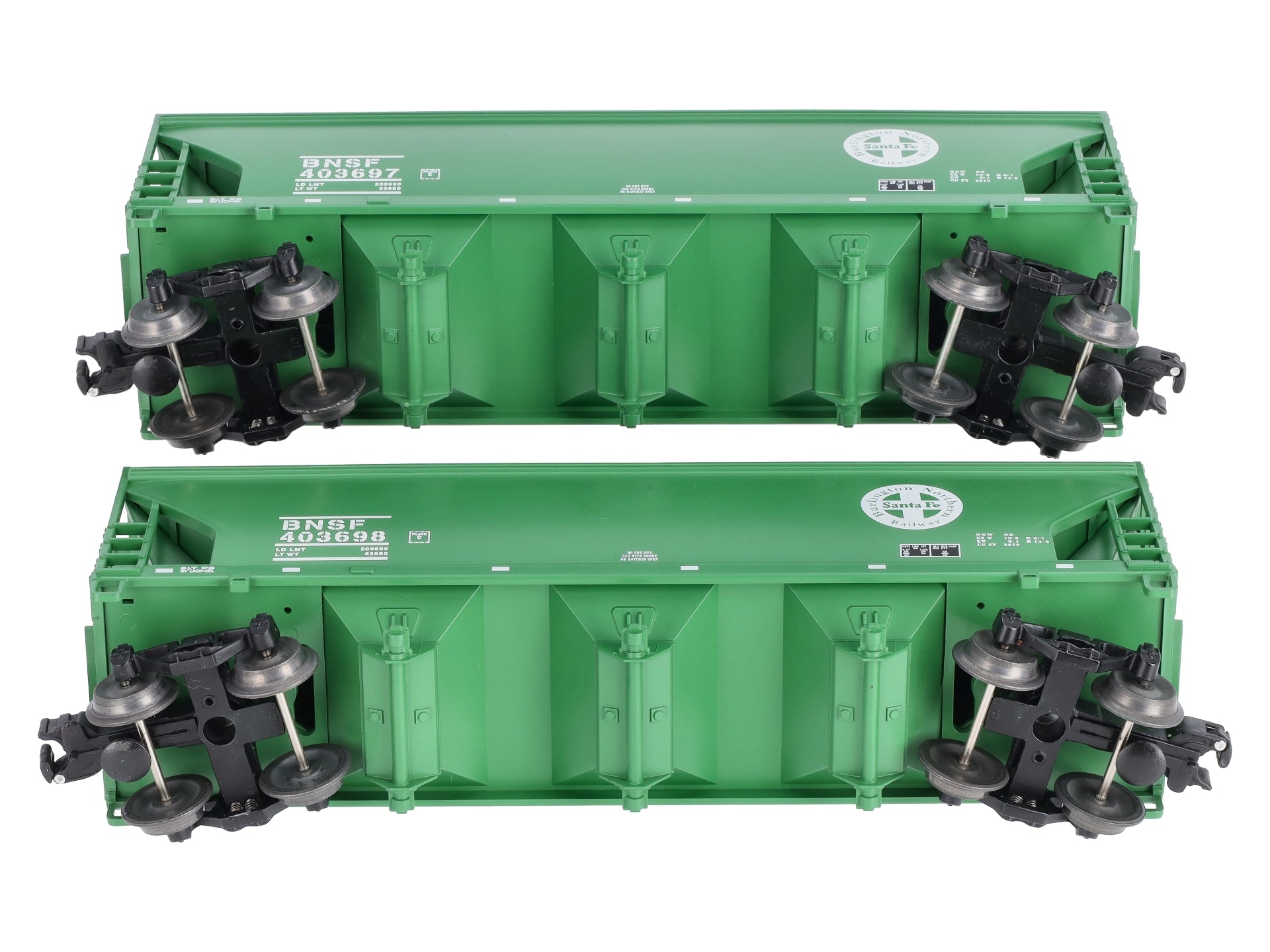 Lionel 6-21754 O Gauge BNSF ACF 3-Bay 2-Car Covered Hopper Set LN/Box