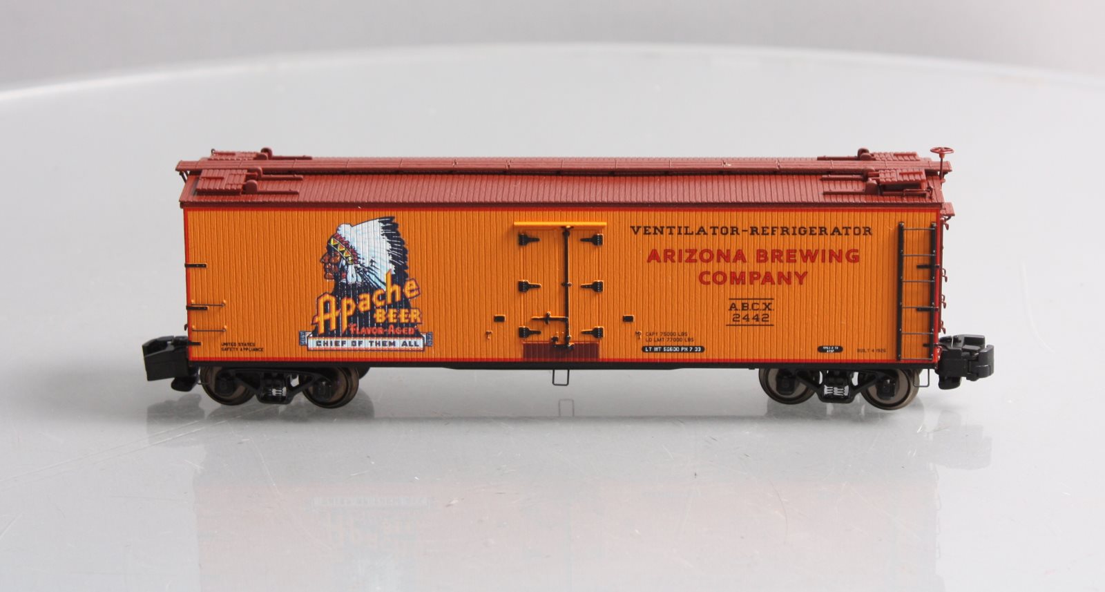 MTH 35-78020 S ABCX Apache Beer 40' Woodsided Reefer #2442 LN/Box