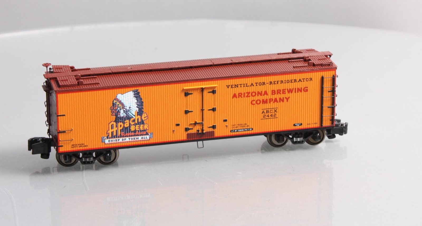 MTH 35-78020 S ABCX Apache Beer 40' Woodsided Reefer #2442 LN/Box