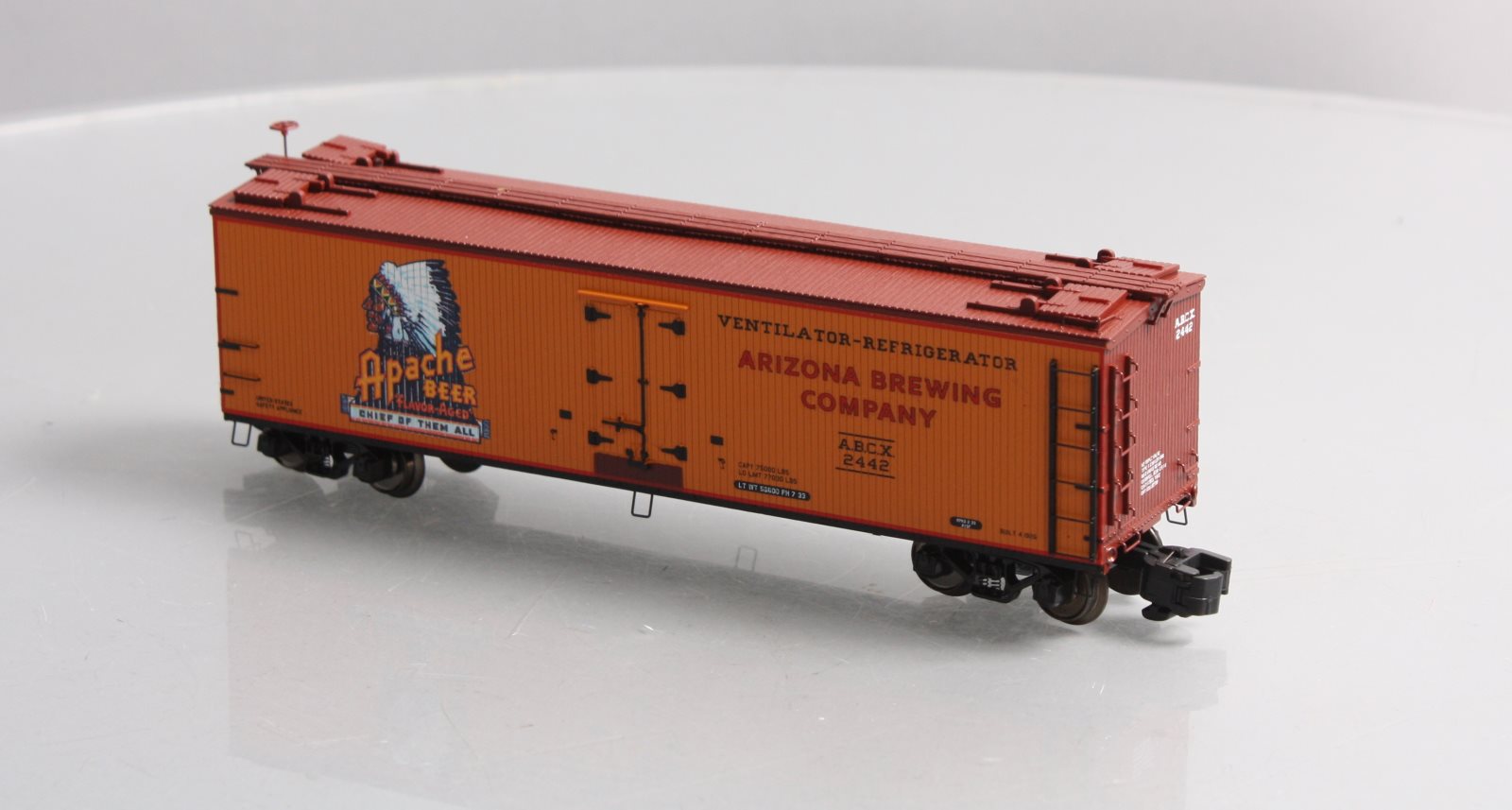 MTH 35-78020 S ABCX Apache Beer 40' Woodsided Reefer #2442 LN/Box
