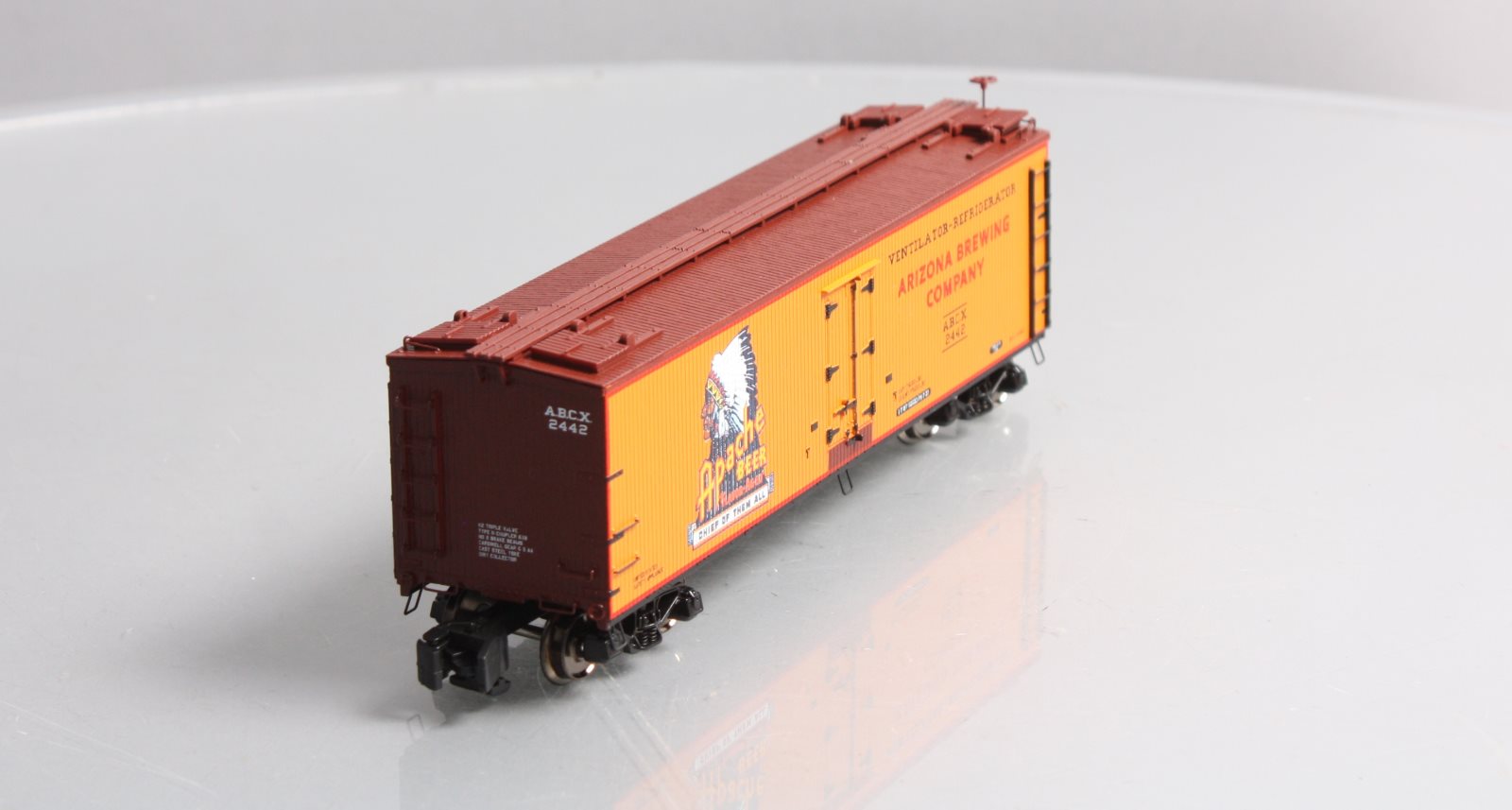 MTH 35-78020 S ABCX Apache Beer 40' Woodsided Reefer #2442 LN/Box