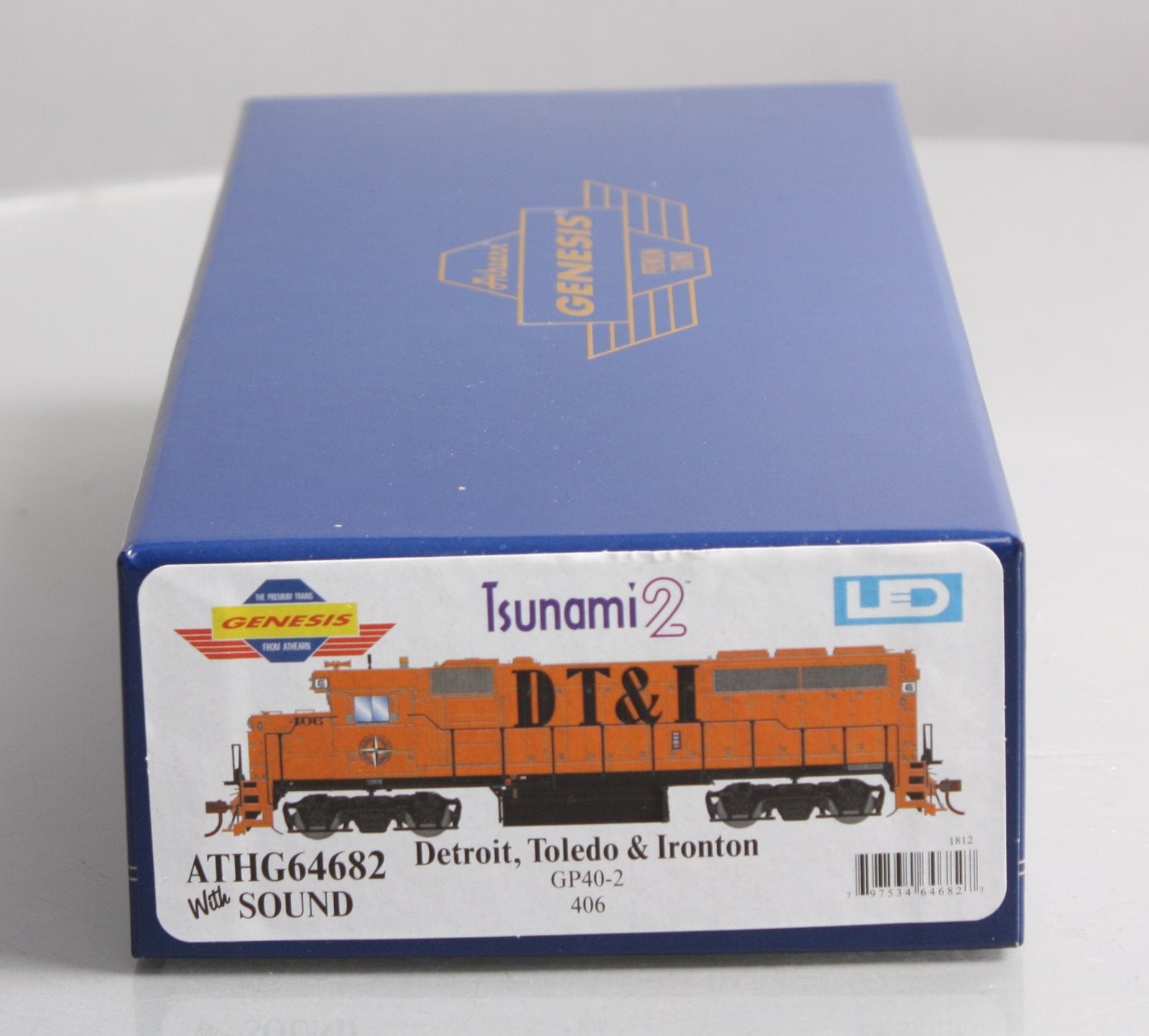 Athearn G64682 HO DT&I GP40-2 Diesel Locomotive #406 w/DCC & Sound LN/Box