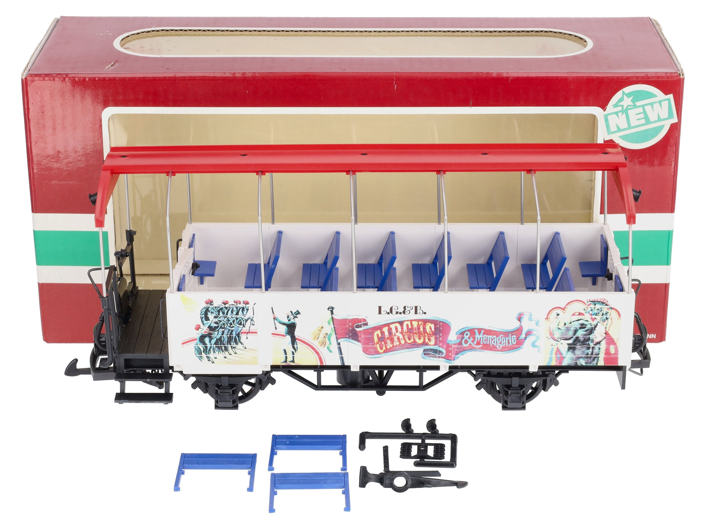 LGB 3125 G Scale Open Air Circus Passenger Car EX/Box