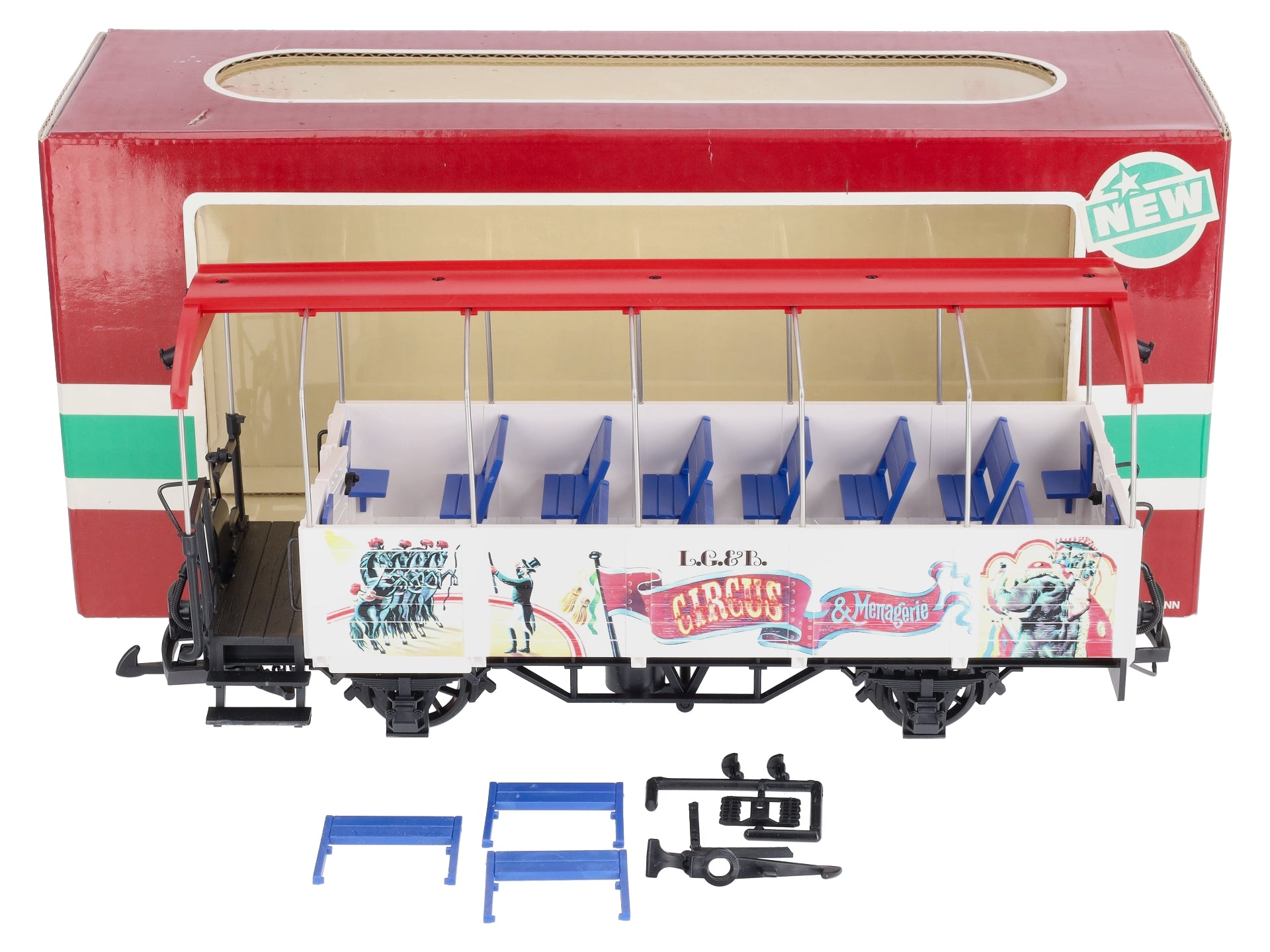 LGB 3125 G Scale Open Air Circus Passenger Car EX/Box