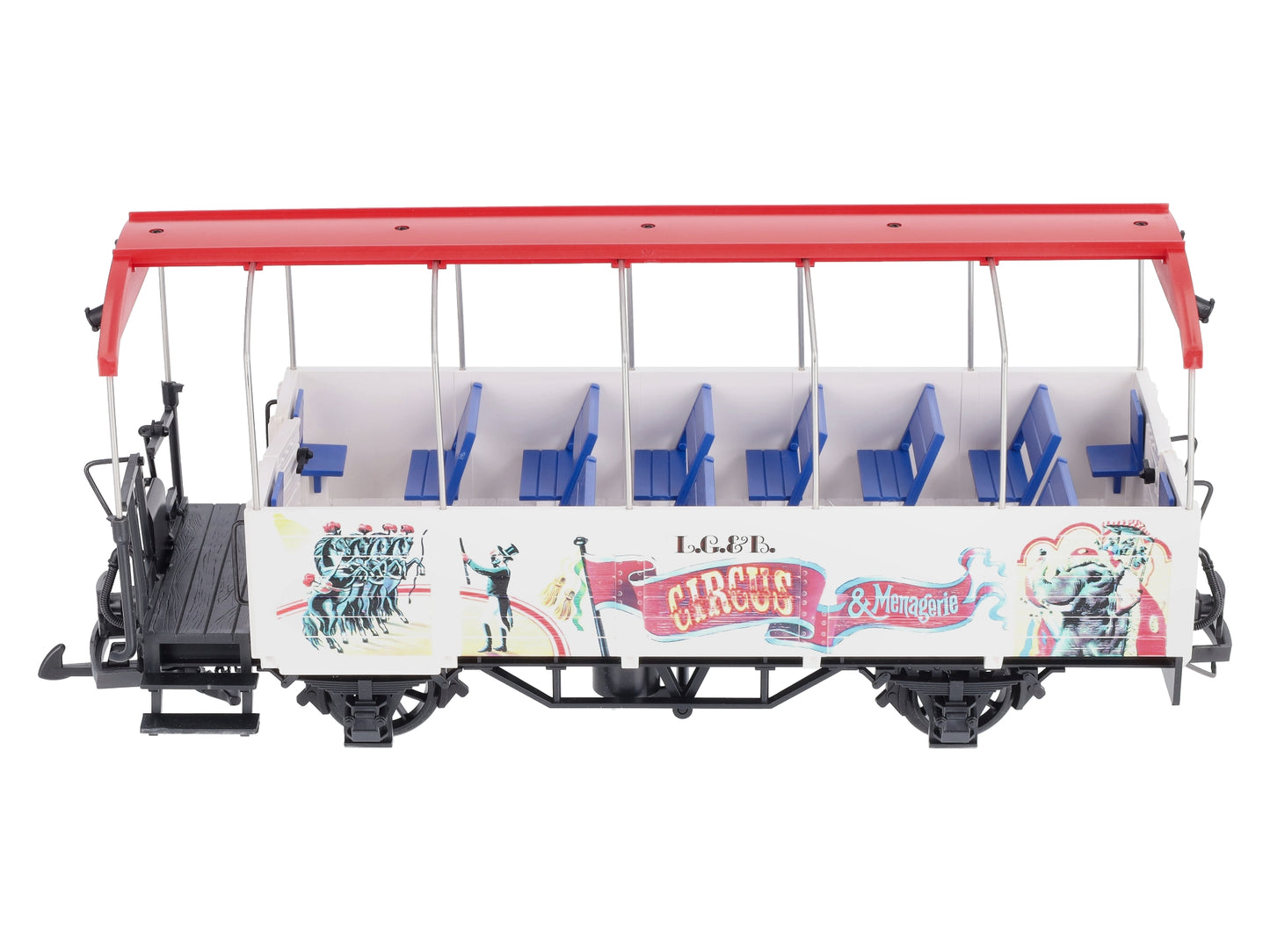 LGB 3125 G Scale Open Air Circus Passenger Car EX/Box
