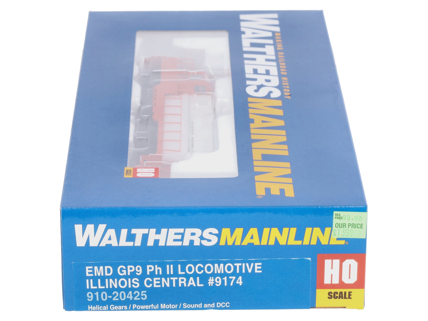 Walthers 910-20425 HO Illinois Central EMD GP9 Diesel Locomotive Sound/DCC #9174