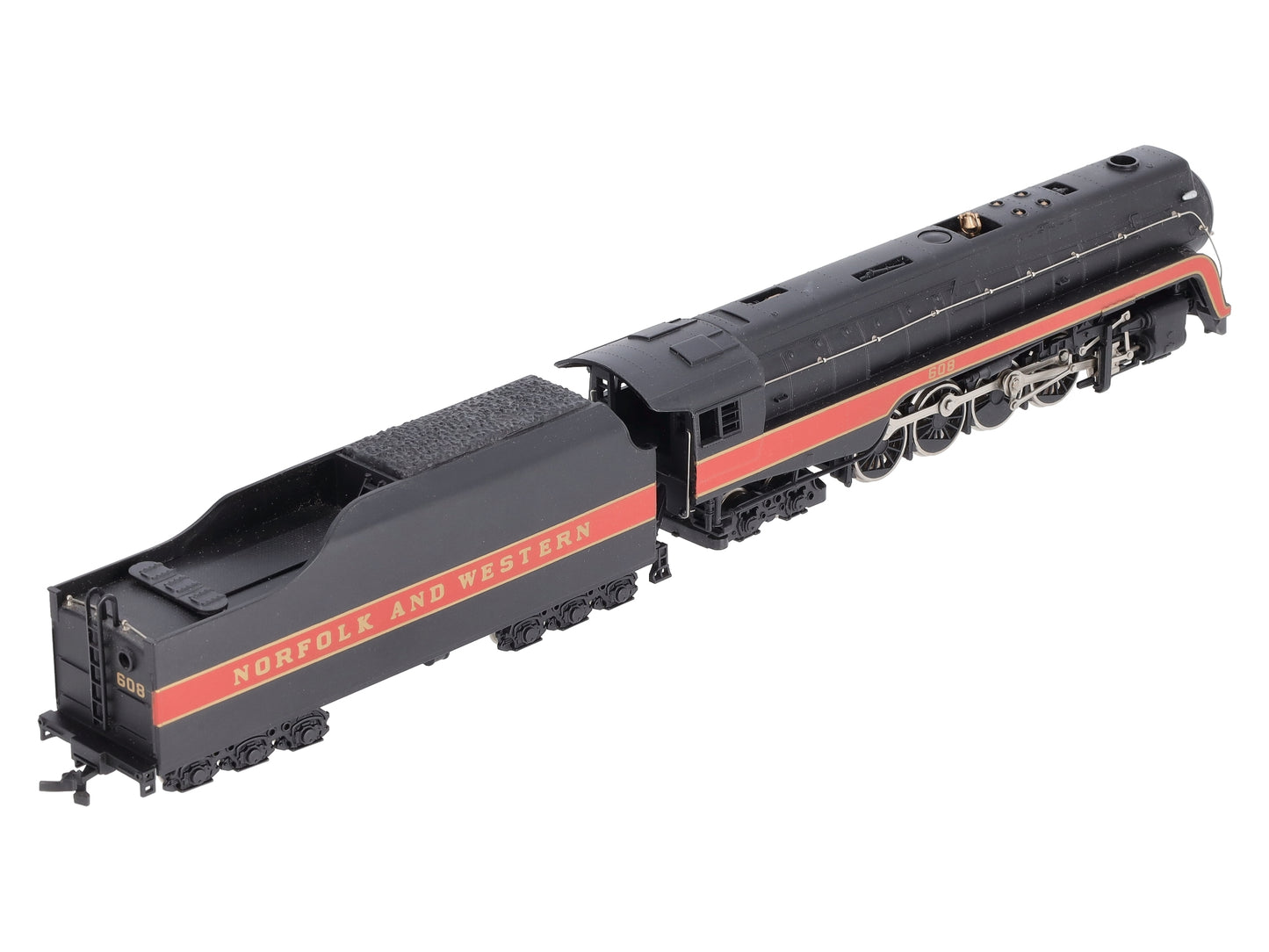 Bachmann 11315 HO Norfolk & Western Class J 4-8-4 Steam Locomotive & Tender #608 EX/Box