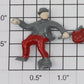 Lionel 3444-31 Dark Gray Diecast Painted Hobo Figure