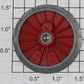 Lionel 8701-68 Red The General Plain Wheel with Boss and Plastic Insert