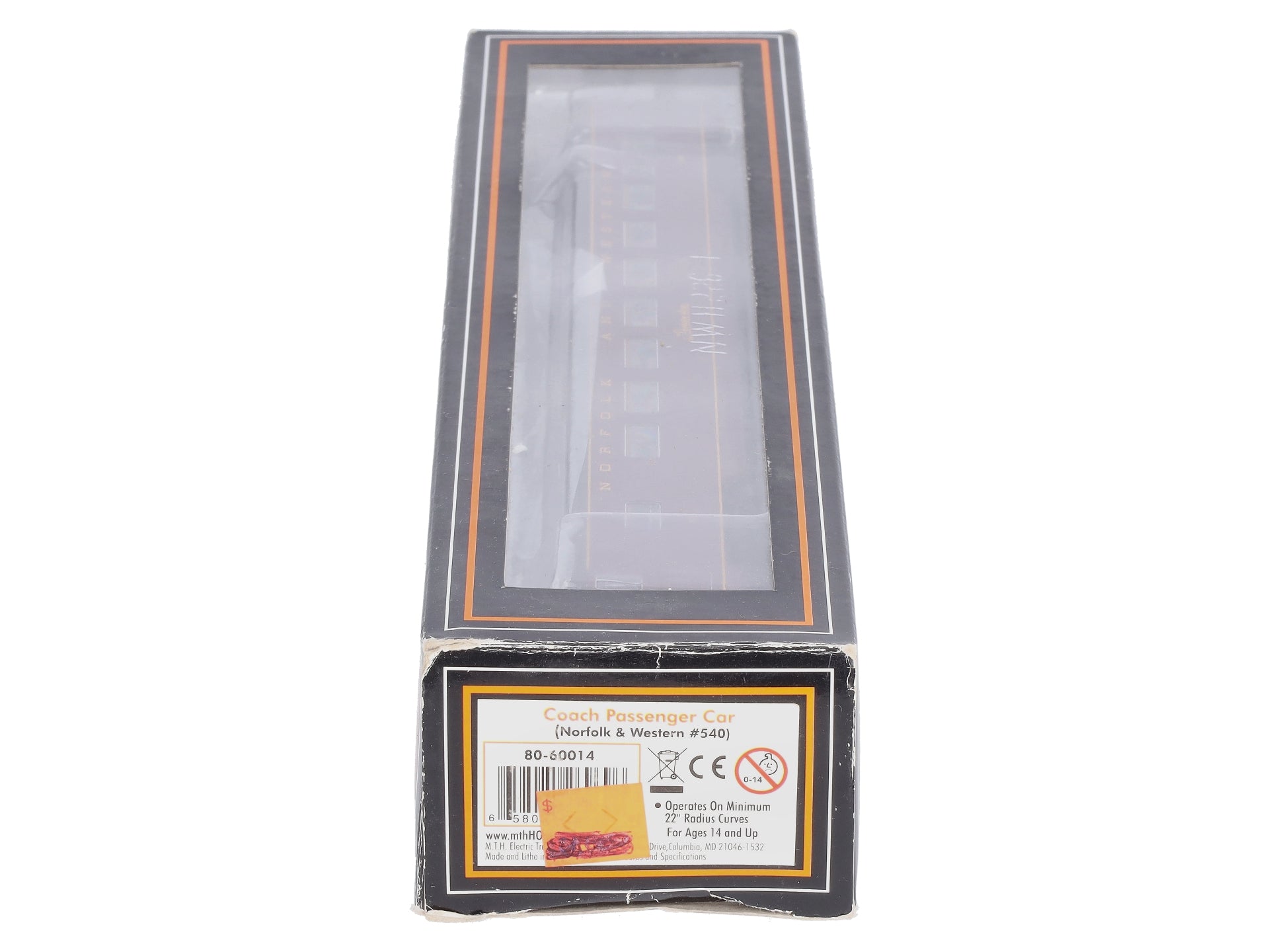 MTH 80-60014 HO Scale Norfolk & Western Coach Passenger Car