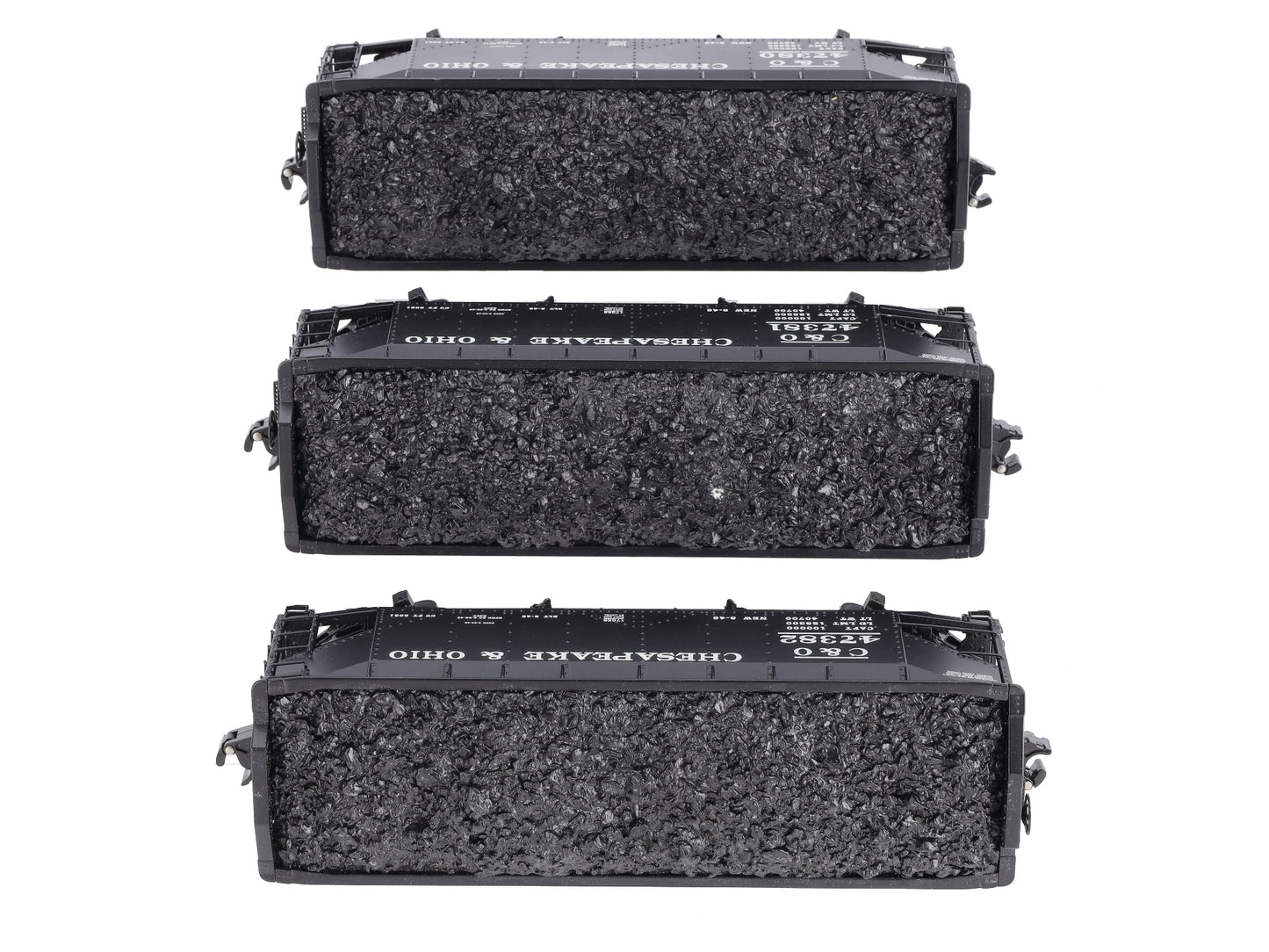 Lionel 6-11873 O Gauge Chesapeake and Ohio Offset 2-Bay Hopper (Set of 3) NIB