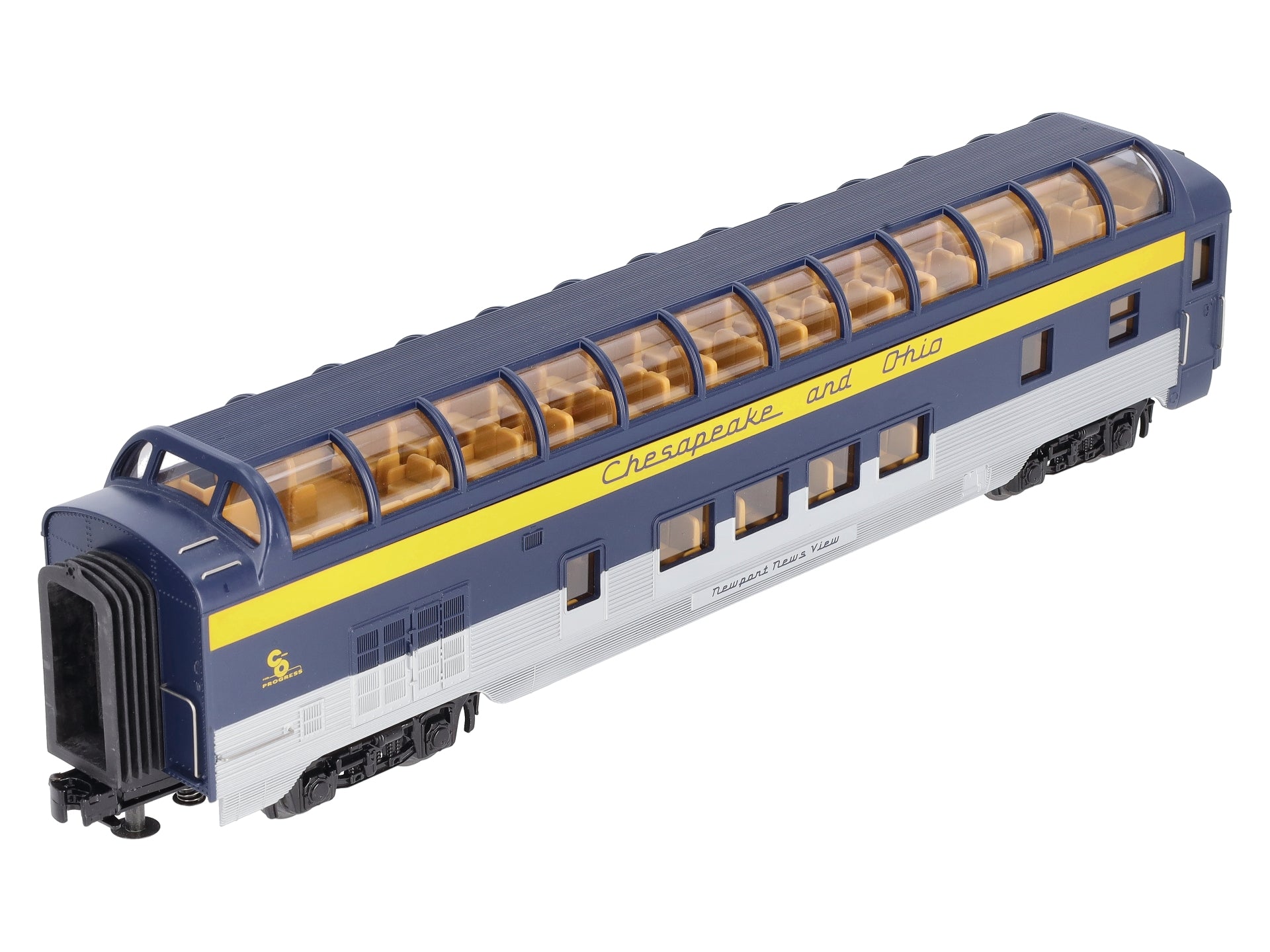 MTH 30-67569 Chesapeake & Ohio 60' Streamlined Vista Dome Car