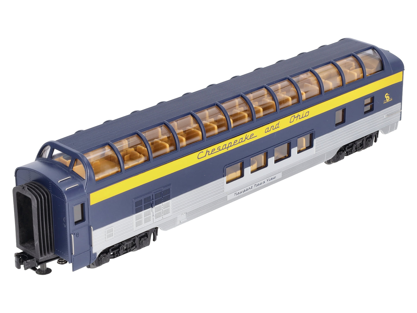 MTH 30-67569 Chesapeake & Ohio 60' Streamlined Vista Dome Car