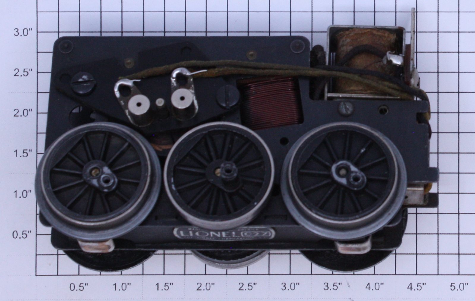 Lionel 221M-1 Motor Assembly with E-Unit and Nickel Rims - Complete