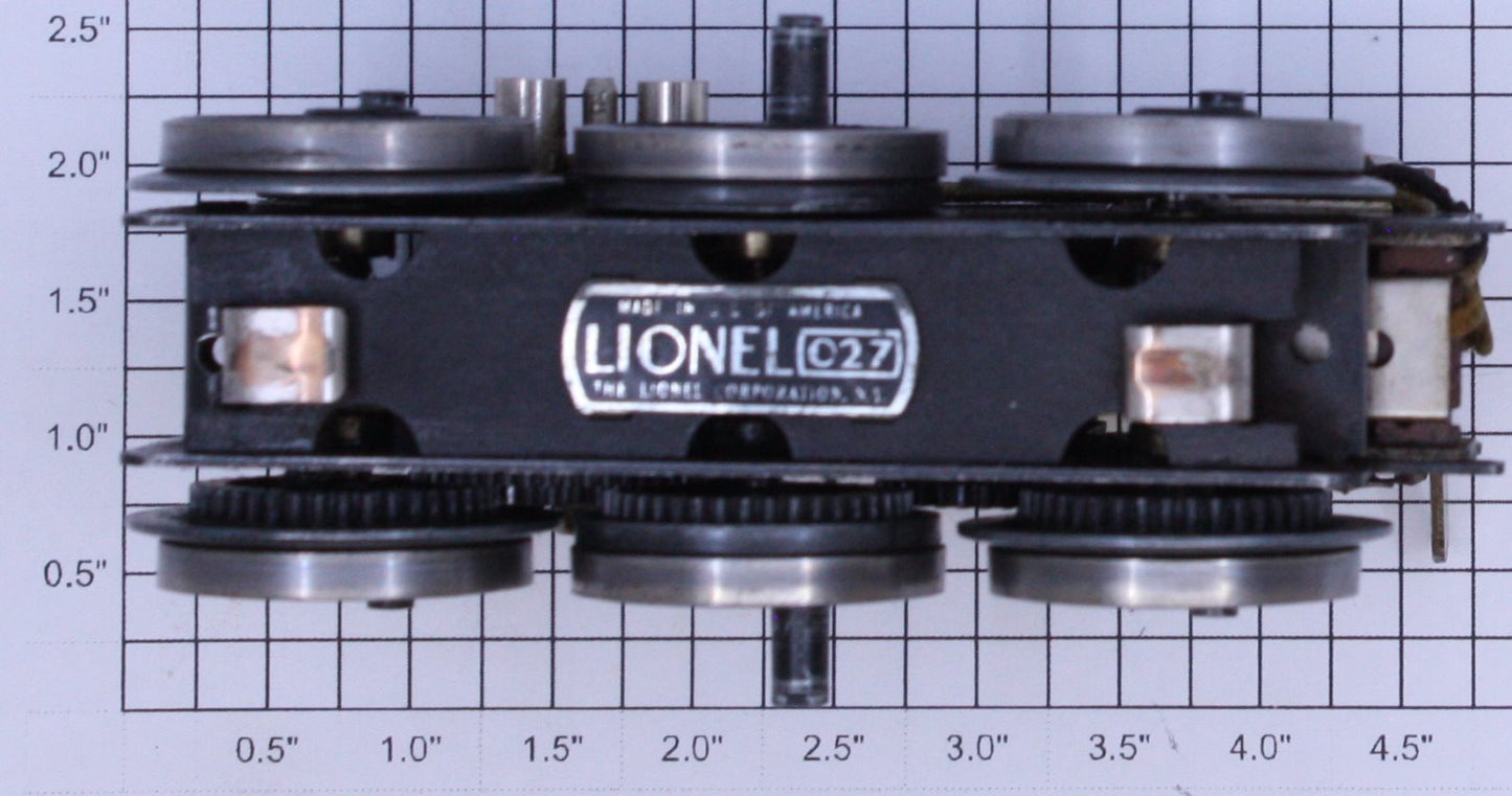 Lionel 221M-1 Motor Assembly with E-Unit and Nickel Rims - Complete