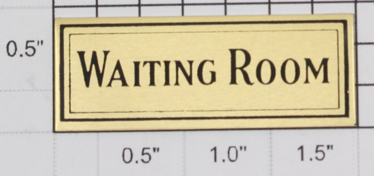 Lionel 124-WRP Waiting Room Plate with Adhesive for 124 Station Brass