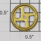 Lionel 211-15 3/4" Early Brass Brake Wheel for 200-500 Series Freight Cars