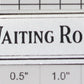 Lionel 124-130 Nickel "Waiting Room" Name plate with Adhesive